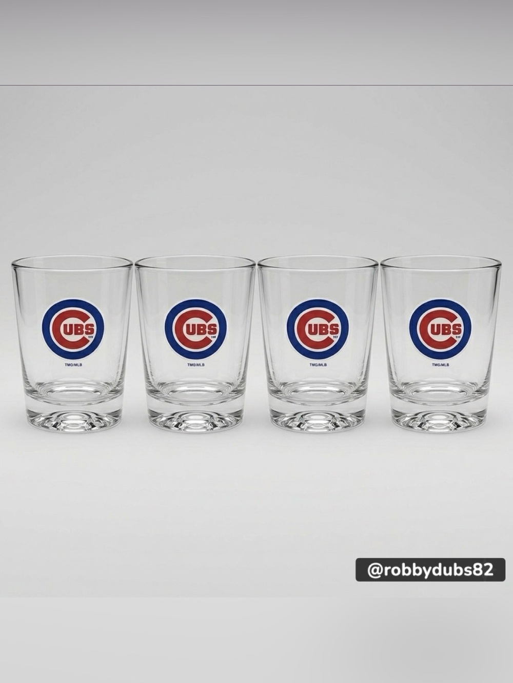 🆕 (Set of 4) Chicago Cubs Souvenir Cups / Old-fashion Glasses